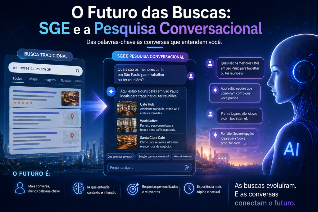 SEO na Era da IA: Como Manter seu Blog no Topo do Google em 2024 11 O Futuro das Buscas: SGE e a Pesquisa Conversacional