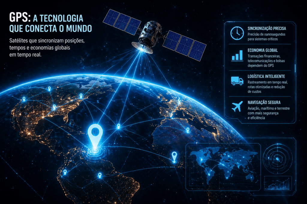 A Magia do GPS: Como Satélites Sincronizam a Economia Global