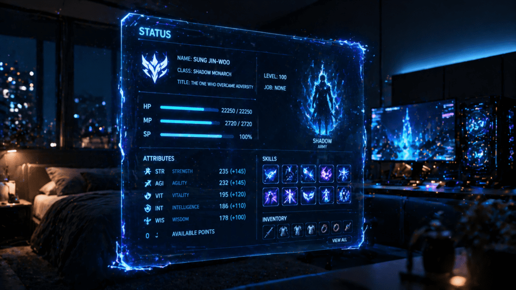O Renascimento Cyberpunk: Por que Solo Leveling e Cyberpunk: Edgerunners Dominam o Sucesso Tech 7 Solo Leveling e o Sistema de RPG na Vida Real: A Gamificação Narrativa
