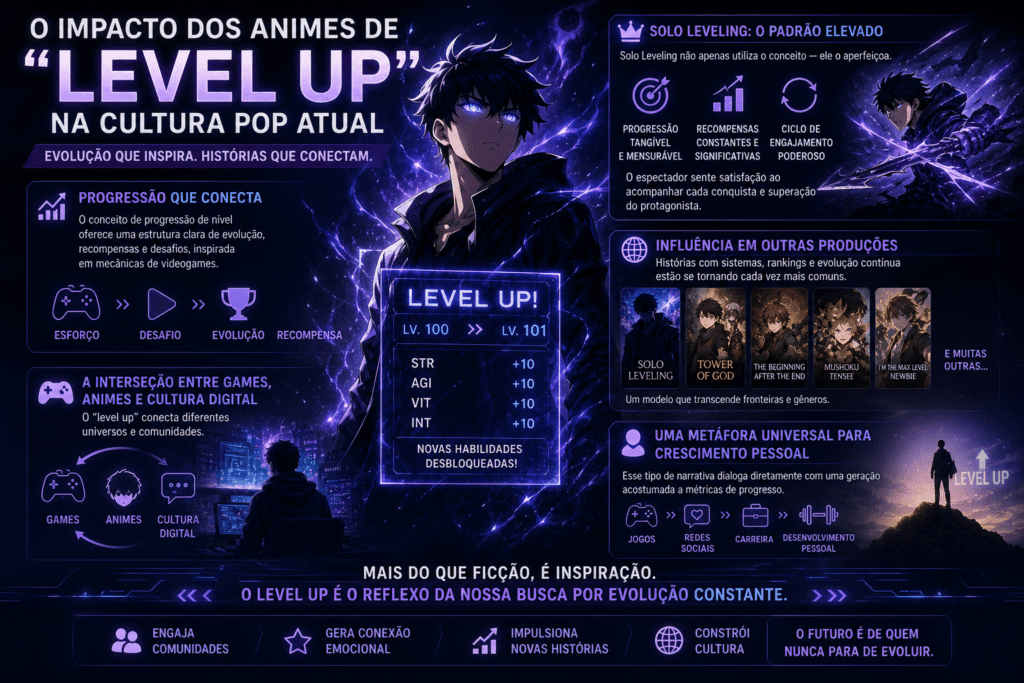 O Impacto dos Animes de “Level Up” na Cultura Pop Atual