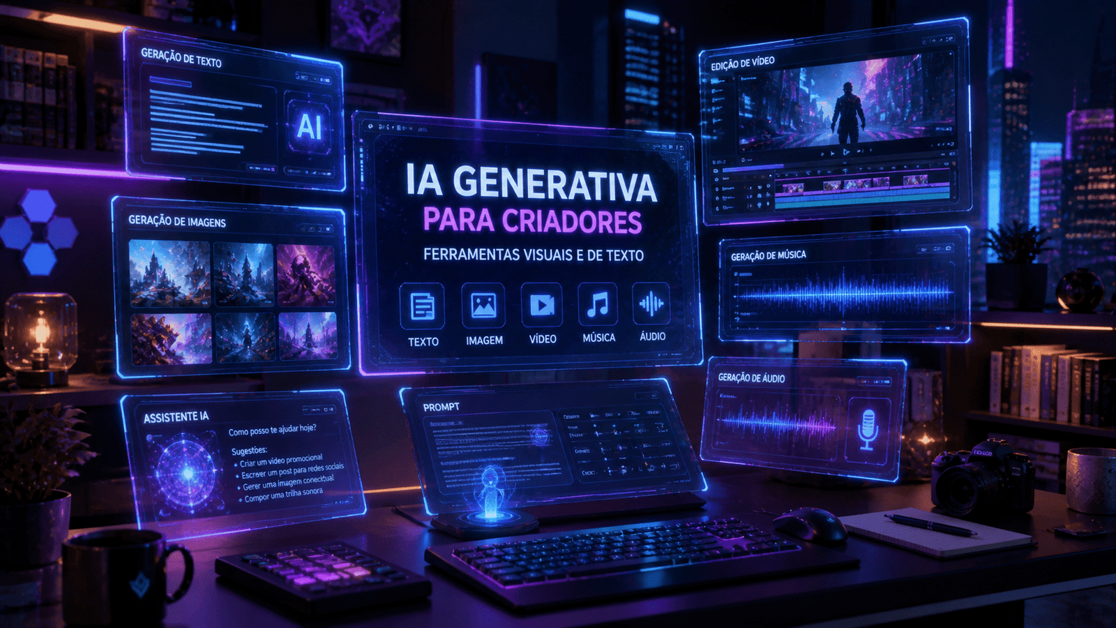 IA Generativa para Criadores: O Guia Completo de Ferramentas Visuais e de Texto