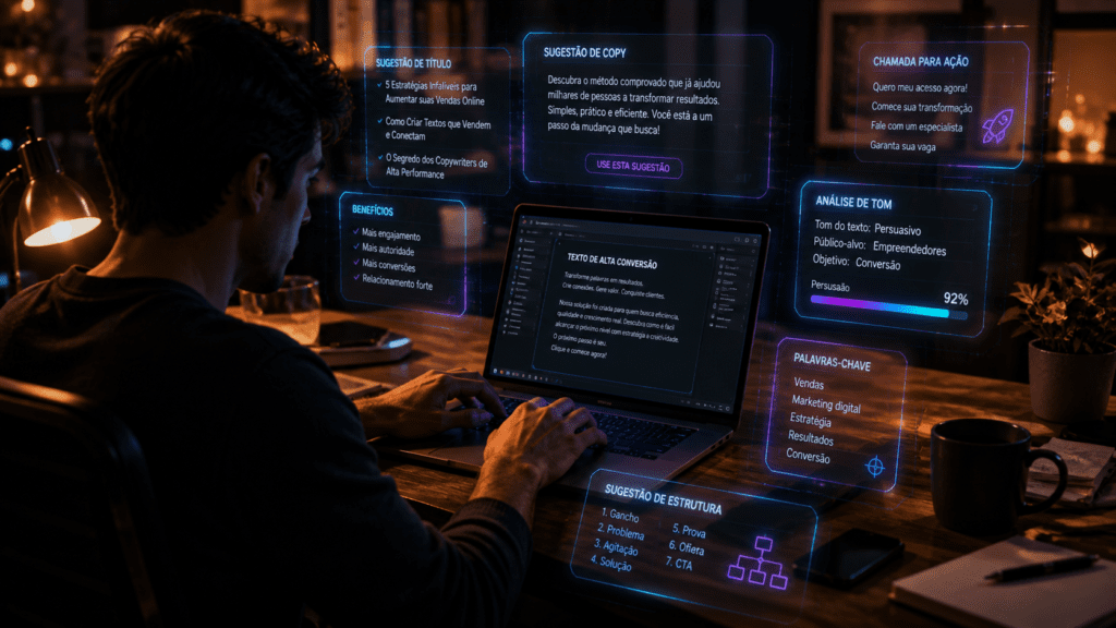 IA Generativa para Criadores: O Guia Completo de Ferramentas Visuais e de Texto 8 Copywriting com IA: Como Escrever Textos que Vendem