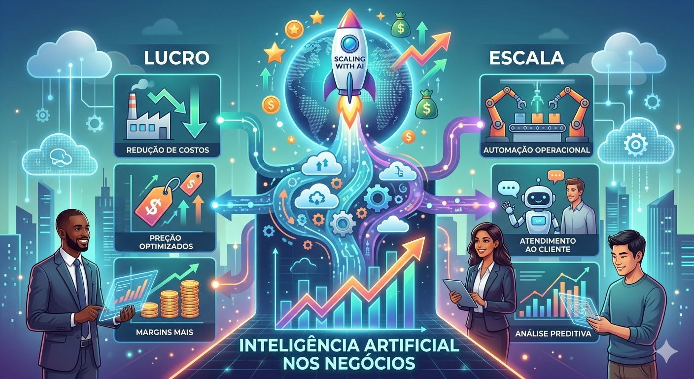 Inteligência Artificial nos Negócios: Como Lucrar e Escalar com Automação